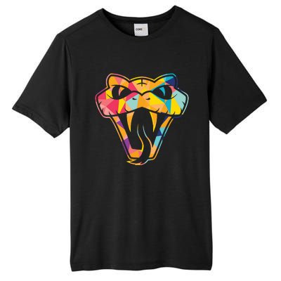 Colorful Snake Head Serpent Tall Fusion ChromaSoft Performance T-Shirt