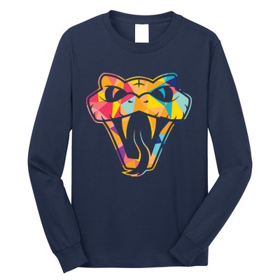 Colorful Snake Head Serpent Long Sleeve Shirt