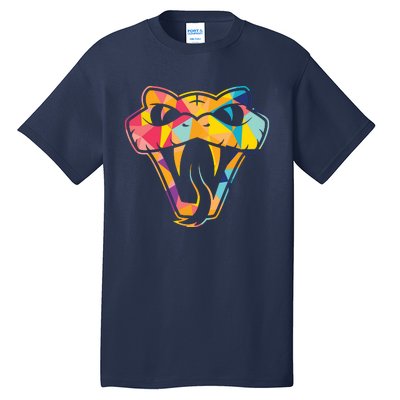 Colorful Snake Head Serpent Tall T-Shirt