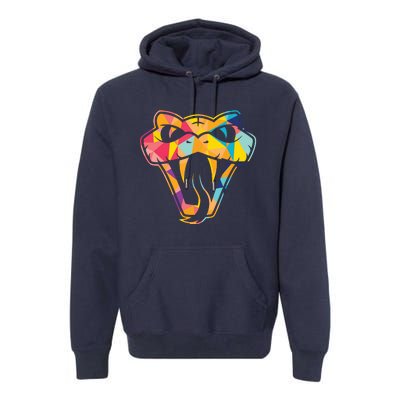 Colorful Snake Head Serpent Premium Hoodie