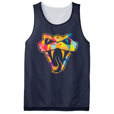 Colorful Snake Head Serpent Mesh Reversible Basketball Jersey Tank