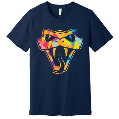 Colorful Snake Head Serpent Premium T-Shirt