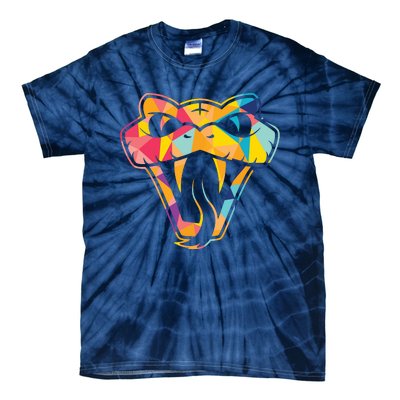 Colorful Snake Head Serpent Tie-Dye T-Shirt