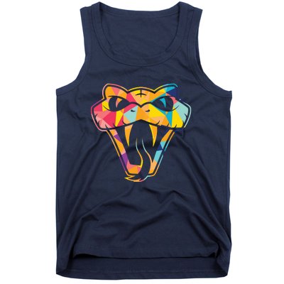 Colorful Snake Head Serpent Tank Top