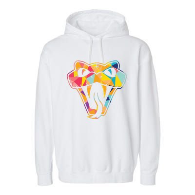 Colorful Snake Head Serpent Garment-Dyed Fleece Hoodie