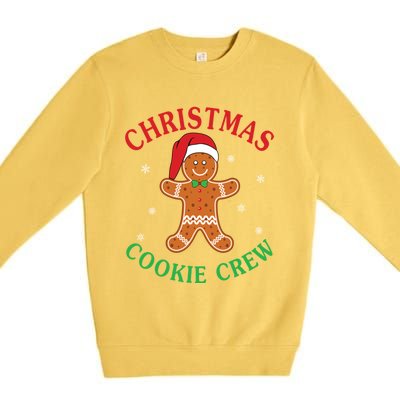 Christmas Santa Hat Gingerbread Cookie Crew Baking Team Great Gift Premium Crewneck Sweatshirt