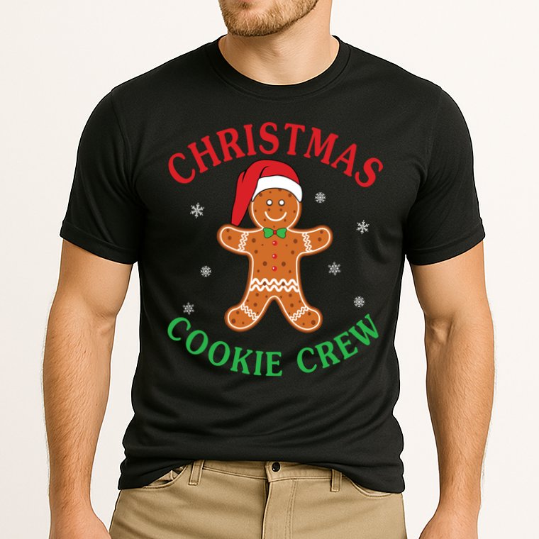 Christmas Santa Hat Gingerbread Cookie Crew Baking Team Great Gift Cooling Performance Crew T-Shirt