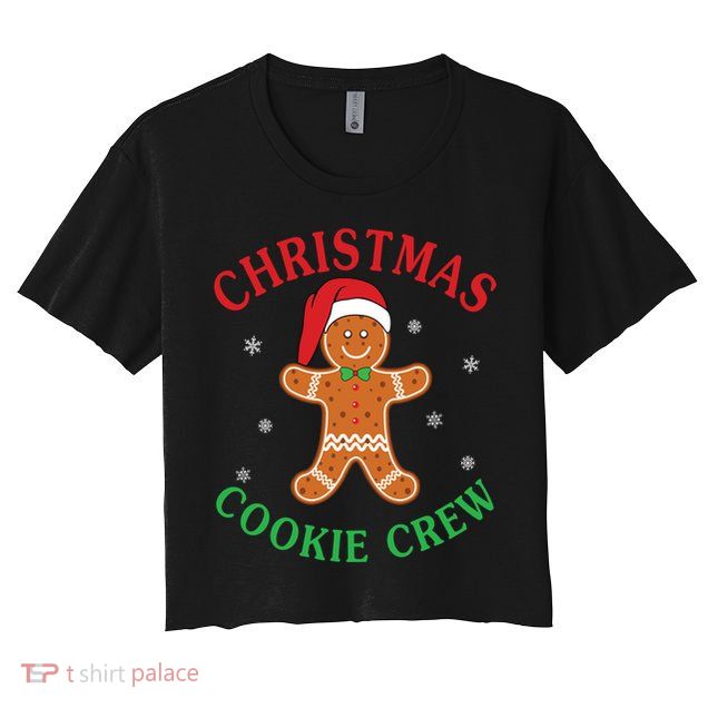 Christmas Santa Hat Gingerbread Cookie Crew Baking Team Great Gift Crop Top