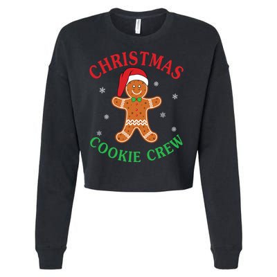 Christmas Santa Hat Gingerbread Cookie Crew Baking Team Great Gift Cropped Pullover Crew