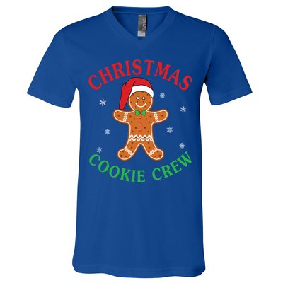 Christmas Santa Hat Gingerbread Cookie Crew Baking Team Great Gift V-Neck T-Shirt
