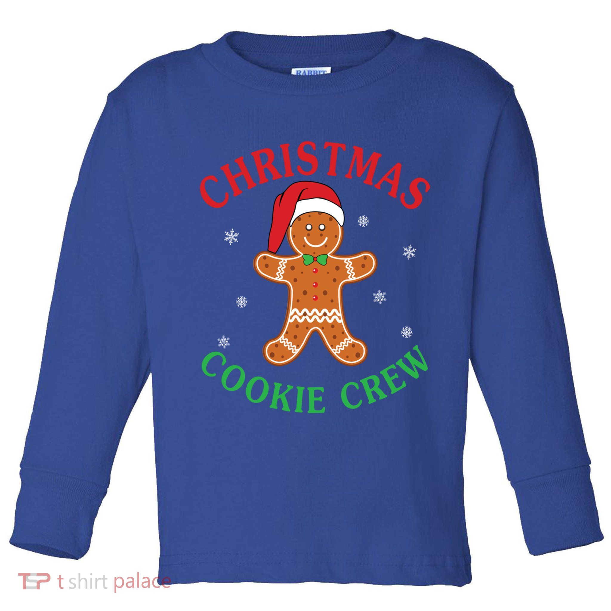 Christmas Santa Hat Gingerbread Cookie Crew Baking Team Great Gift Toddler Long Sleeve Shirt
