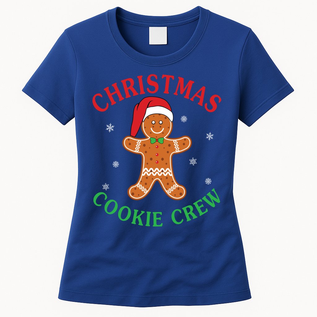 Christmas Santa Hat Gingerbread Cookie Crew Baking Team Great Gift Womens T-Shirt
