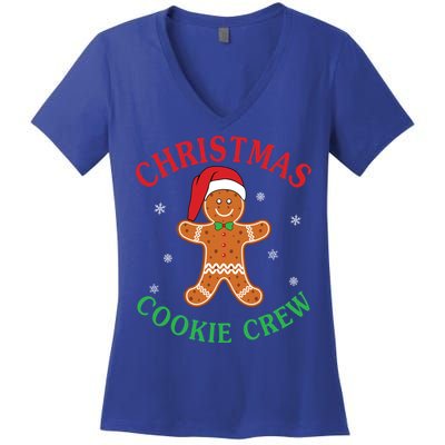 Christmas Santa Hat Gingerbread Cookie Crew Baking Team Great Gift Women's V-Neck T-Shirt
