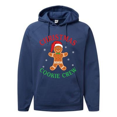 Christmas Santa Hat Gingerbread Cookie Crew Baking Team Great Gift Performance Fleece Hoodie