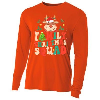 Cute Santa Hat Reindeer Family Christmas Squad Xmas Pajama Gift Cooling Performance Long Sleeve Crew