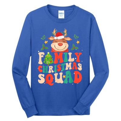 Cute Santa Hat Reindeer Family Christmas Squad Xmas Pajama Gift Tall Long Sleeve T-Shirt