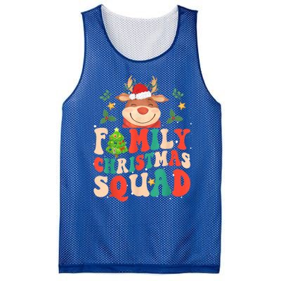 Cute Santa Hat Reindeer Family Christmas Squad Xmas Pajama Gift Mesh Reversible Basketball Jersey Tank