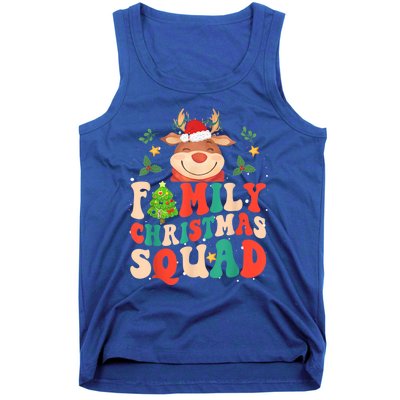 Cute Santa Hat Reindeer Family Christmas Squad Xmas Pajama Gift Tank Top