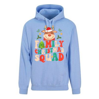 Cute Santa Hat Reindeer Family Christmas Squad Xmas Pajama Gift Unisex Surf Hoodie