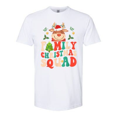 Cute Santa Hat Reindeer Family Christmas Squad Xmas Pajama Gift Softstyle CVC T-Shirt