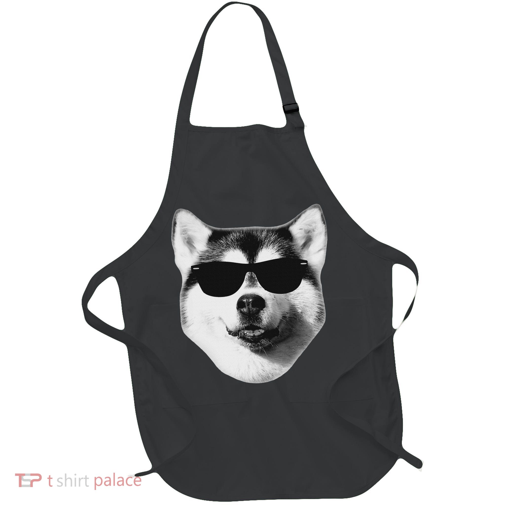 Cool Siberian Husky Gift For Women  Full-Length Apron With Pockets