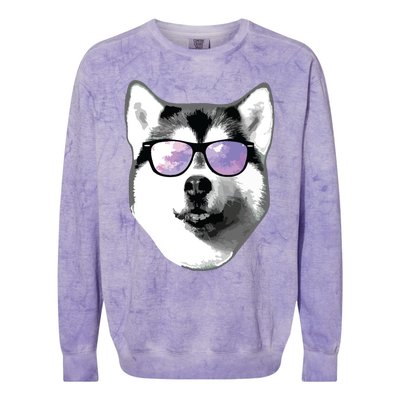 Cool Siberian Husky T Gift For Men Women Boy Girl Colorblast Crewneck Sweatshirt