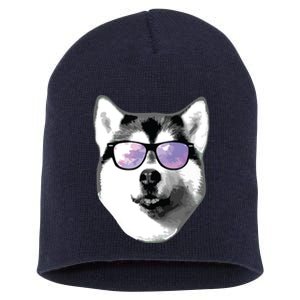 Cool Siberian Husky T Gift For Men Women Boy Girl Short Acrylic Beanie