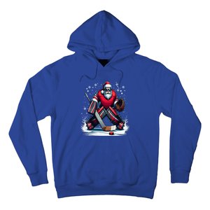 Christmas Santa Hockey Goalie Ugly Christmas Cute Gift Hoodie