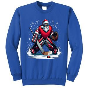 Christmas Santa Hockey Goalie Ugly Christmas Cute Gift Sweatshirt