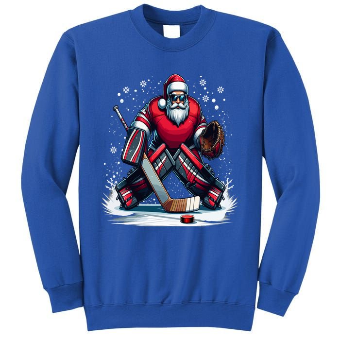 Christmas Santa Hockey Goalie Ugly Christmas Cute Gift Sweatshirt