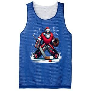 Christmas Santa Hockey Goalie Ugly Christmas Cute Gift Mesh Reversible Basketball Jersey Tank