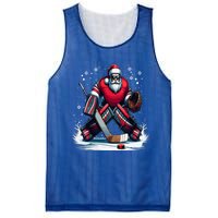 Christmas Santa Hockey Goalie Ugly Christmas Cute Gift Mesh Reversible Basketball Jersey Tank