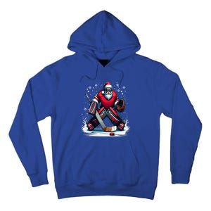 Christmas Santa Hockey Goalie Ugly Christmas Cute Gift Tall Hoodie