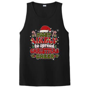 Christmas Santa Hat Most Likely To Spread Christmas Cheer Gift PosiCharge Competitor Tank