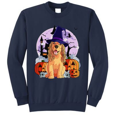 Cocker Spaniel Happy Halloween Dog Witch Pumpkin Sweatshirt