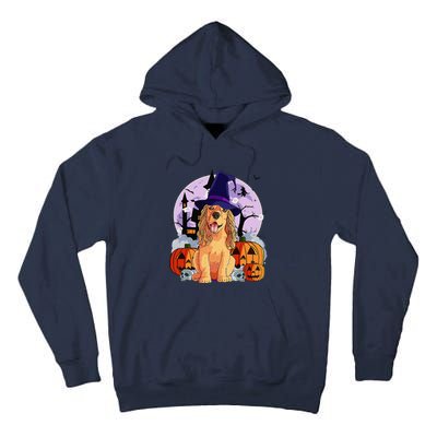 Cocker Spaniel Happy Halloween Dog Witch Pumpkin Tall Hoodie