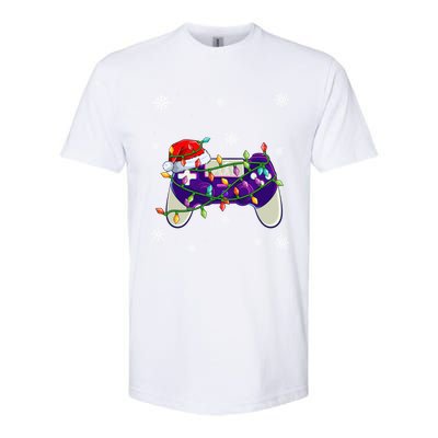 Christmas Santa Hat Video Gamer Controller Xmas Gift Softstyle CVC T-Shirt