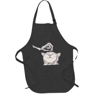 Cat Skeleton Hand Lazy Halloween Costume Cool Bones Kitten Full-Length Apron With Pockets