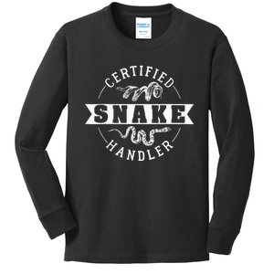 Certified Snake Handler Kids Long Sleeve Shirt