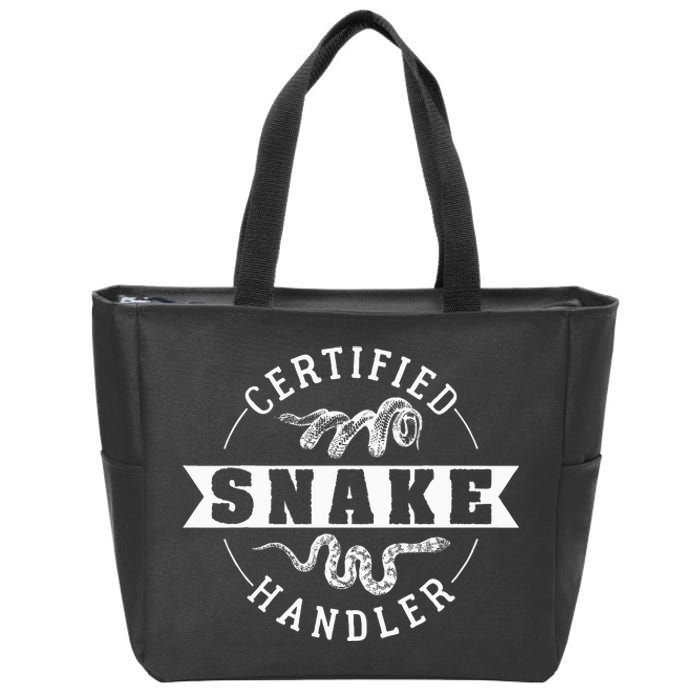 Certified Snake Handler Zip Tote Bag