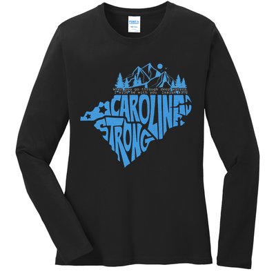 Carolina Strong Hurricane Relief Western Nc Ladies Long Sleeve Shirt