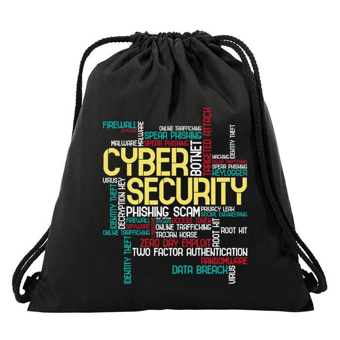 Cyber Security Hacker It Analyst Computer Programmer Drawstring Bag
