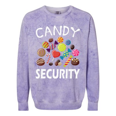 Candy Security Halloween Costume Party Colorblast Crewneck Sweatshirt