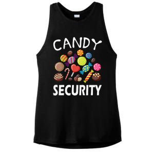 Candy Security Halloween Costume Party Ladies PosiCharge Tri-Blend Wicking Tank