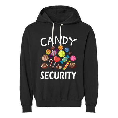 Candy Security Halloween Costume Party Garment-Dyed Fleece Hoodie