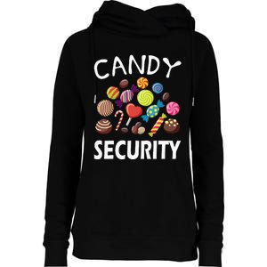 Candy Security Halloween Costume Party Womens Funnel Neck Pullover Hood