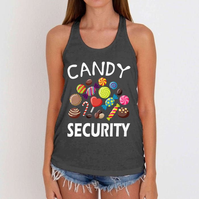 Candy Security Halloween Costume Party Women's Knotted Racerback Tank