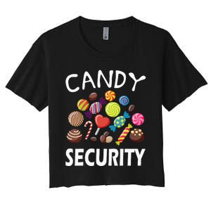 Candy Security Halloween Costume Party Women's Crop Top Tee