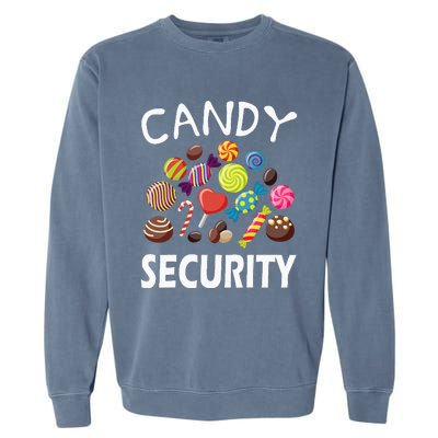 Candy Security Halloween Costume Party Garment-Dyed Sweatshirt