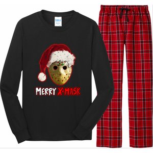 Christmas Santa Horror Hockey Mask XMask Funny Gift Long Sleeve Pajama Set